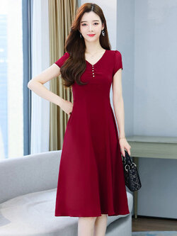 เดรสไซส์ใหญ่ ชุดเดรสสาวพลัสไซส์ เดรสเรียบหรู ไซส์ใหญ่ BY SHUYA