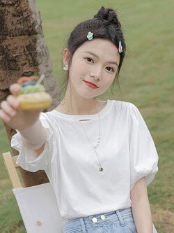 เสื้อผ้าวัยรุ่นเกาหลี เสื้อยืดวัยรุ่นผู้หญิง มีขนาด S M L XL