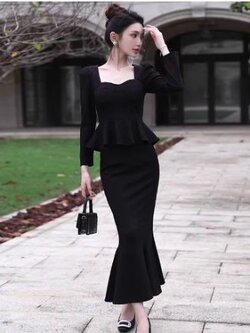 เดรสสีดำสุภาพ เรียบหรู ดูดี เหมาะกับทุกโอกาส | เดรสผู้หญิงแฟชั่นสุภาพ