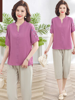 เสื้อผ้าคุณแม่วัย 60 เสื้อคนแก่ผู้หญิงวัย60