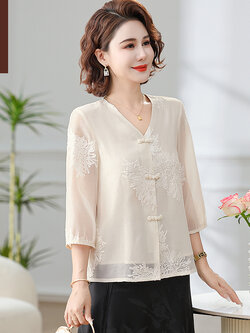 เสื้อผ้าคุณแม่วัย 60 เสื้อคนแก่ผู้หญิงวัย60