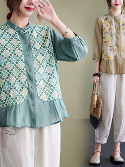 เสื้อลินิน เสื้อผ้าฝ้ายลินิน เสื้อเชิ้ตผ้าลินิน