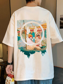 เสื้อยืดผู้ชายอ้วน XL-5XL อกเสื้อ40-52 นิ้ว