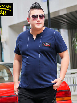 เสื้อยืดผู้ชายอ้วน S-5XL(อกเสื้อ39-51นิ้ว)