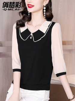 เสื้อชีฟอง เสื้อแฟชั่นสุภาพสตรีวัยผู้ใหญ่ มีไซต์ อก34นิ้ว-43นิ้ว