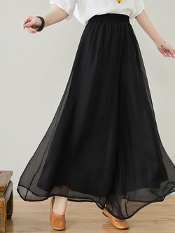 กางเกงผ้าลินิน กางเกงขายาว กางเกงผ้าลินินญี่ปุ่น กางเกงผ้าลินิน เอว ยางยืด By LZcotton and linen