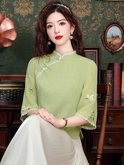 เสื้อเชิ้ตผู้หญิงใส่ทํางาน 390 บาทต่อชิ้น ฟรีค่าจัดส่ง