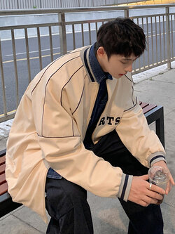 เสื้อแจ็คเก็ตเบสบอล เสื้อคลุม เสื้อแขนยาวสไตล์เกาหลี