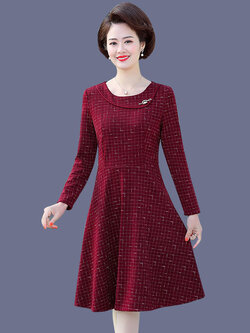 เดรสวัยผู้ใหญ่40-60ปีเดรสคุณแม่