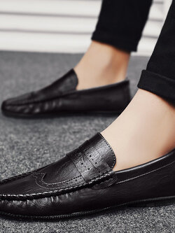 รองเท้าหนังผู้ชาย มีไซส์39-44 รองเท้าโลฟเฟอร์ชาย Slip-On Shoes