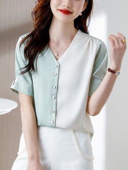 เสื้อเชิ้ตผู้หญิงแขนยาว เสื้อเชิ้ตผู้หญิงใส่ทํางาน 390 บาทต่อชิ้น ฟรีค่าจัดส่ง