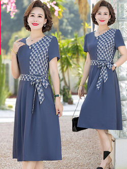 เดรสวัยผู้ใหญ่40-60ปี เดรสคุณแม่ ชุดเดรสทำงานวัยผู้ใหญ่ แบรนด์ MAMA DRESS