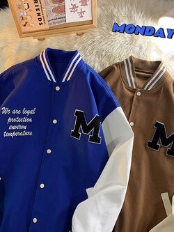 เสื้อแจ็คเก็ตเบสบอล เสื้อคลุม เสื้อแขนยาวสไตล์เกาหลี