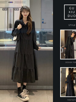 เดรสแขนสั้นมีไซส์L-4XLอก38-47นิ้ว