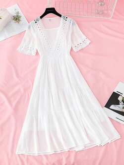 เดรสชีฟอง เดรสลายดอกไม้ Fairy House