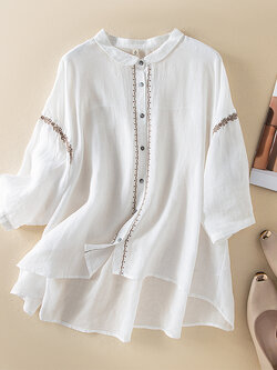 เสื้อลินิน เสื้อผ้าฝ้ายลินิน เสื้อเชิ้ตผ้าลินิน