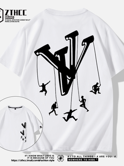 เสื้อยืดผู้ชายอ้วน S-6XLน้ำหนักผู้สวม40-135กิโลกรัมใส่ได้ ส่งฟรี