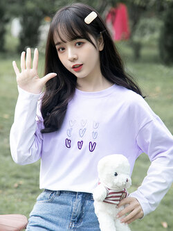 เสื้อผ้าวัยรุ่นเกาหลี เสื้อยืดวัยรุ่นผู้หญิง มีขนาด S M L XL