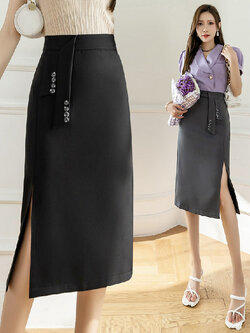 กระโปรงยาว กระโปรงยาวทรงเอ กระโปรงทำงาน