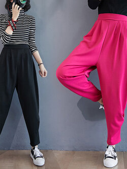 กางเกงผ้าลินิน กางเกงขายาว กางเกงผ้าลินินญี่ปุ่น กางเกงผ้าลินิน เอว ยางยืด By LZcotton and linen