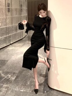 เดรสสีดำสุภาพ เรียบหรู ดูดี เหมาะกับทุกโอกาส | เดรสผู้หญิงแฟชั่นสุภาพ