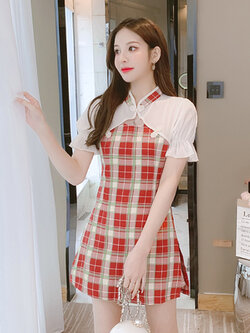 ชุดเดรสสั้น ชุดเดรสสั้นลายดอก ชุดเดรสสั้นวัยรุ่น By Meiyi women's clothing