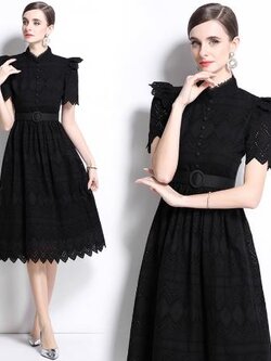 เดรสสีดำสุภาพ เรียบหรู ดูดี เหมาะกับทุกโอกาส | เดรสผู้หญิงแฟชั่นสุภาพ