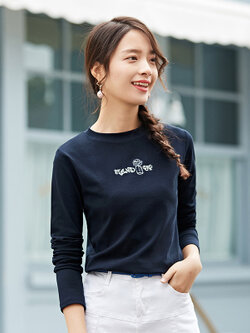 Alustine-เสื้อยืดผ้าฝ้าย