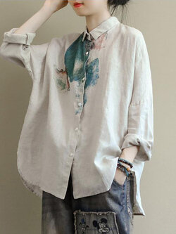 เสื้อลินิน เสื้อผ้าฝ้ายลินิน เสื้อเชิ้ตผ้าลินิน BY Zimo