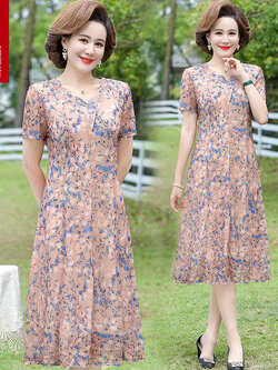 เดรสวัยผู้ใหญ่40-60ปี เดรสคุณแม่ ชุดเดรสทำงานวัยผู้ใหญ่ แบรนด์ MAMA DRESS