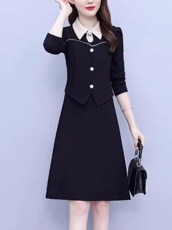 เดรสสีดำสุภาพ เรียบหรู ดูดี เหมาะกับทุกโอกาส | เดรสผู้หญิงแฟชั่นสุภาพ