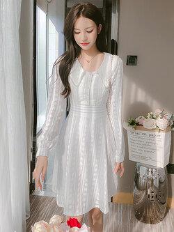 เดรสวัยรุ่น เดรสลูกไม้ชีฟอง By Meiyi women's clothing