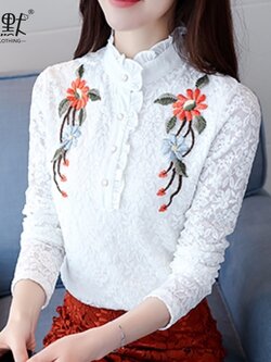 เสื้อเชิ้ตแฟชั่น เสื้อเชิ้ตชีฟอง เสื้อเชิ้ตลูกไม้ เสื้อเชิ้ตลายสวยๆ By Alier Chiffon blouse