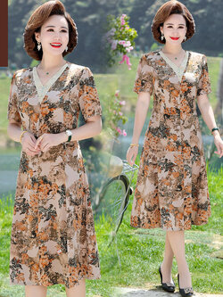 เดรสวัยผู้ใหญ่40-60ปี เดรสคุณแม่ ชุดเดรสทำงานวัยผู้ใหญ่ แบรนด์ MAMA DRESS