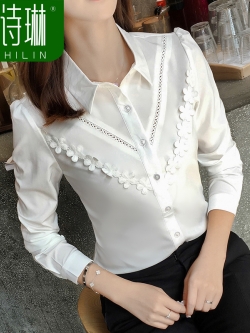 เสื้อเชิ้ตผ้าชีฟองลูกไม้