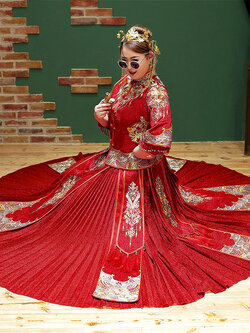 ชุดแต่งงานคนอ้วน ชุดแต่งงานจีน คนอ้วน ชุดเจ้าสาวไซส์ใหญ่ ชุดเจ้าสาวอ้วน ชุดเจ้าสาวอวบ