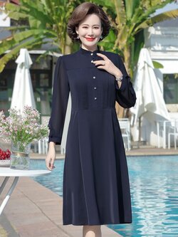 เดรสวัยผู้ใหญ่40-60ปี เดรสคุณแม่ ชุดเดรสทำงานวัยผู้ใหญ่ แบรนด์ MAMA DRESS