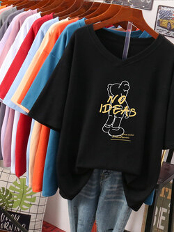 เสื้อยืดคอตตอน สกรีนลายน่ารัก มีหลากหลายสี ส่งฟรีทั่วไทย BY JIMIAO