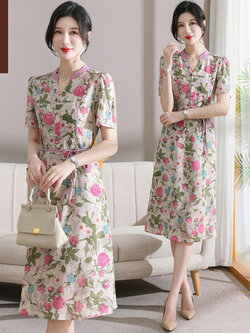 เดรสวัยผู้ใหญ่40-60ปี เดรสคุณแม่ ชุดเดรสทำงานวัยผู้ใหญ่ สนใจทักแชท