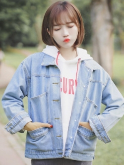 เสื้อแจ็คเก็ตยีนส์ เสื้อยีนส์ผู้หญิงเทห์ๆ