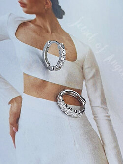 ต่างหูเงินแท้ S925 รุ่น Flirt ต่างหูห่วงเล็กหัวใจ เพชร CZ สูง10.6mm เงินแท้ทั้งชิ้น Silver925 ต่างหูผู้หญิง