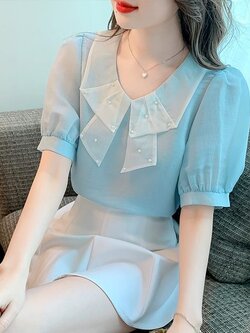 เสื้อชีฟองเกาหลี เสื้อชีฟองสวยๆ