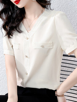 เสื้อชีฟอง เสื้อแฟชั่นสุภาพสตรีวัยผู้ใหญ่ มีไซต์ อก34นิ้ว-43นิ้ว