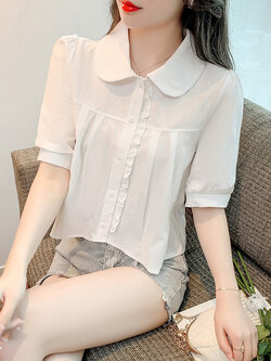 เสื้อลูกไม้ แขนสั้น