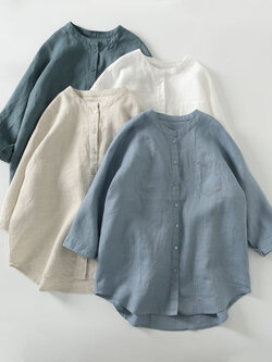 เสื้อลินิน แบบเสื้อสวยๆ เสื้อผ้าฝ้ายลินิน เสื้อเชิ้ตผ้าลินิน BY LININ