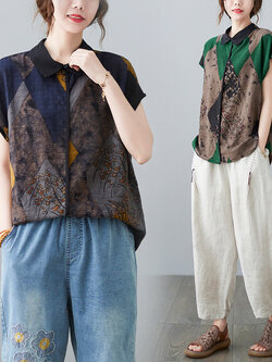 เสื้อผ้าฝ้าย ผ้าลินิน สไตล์วินเทจ