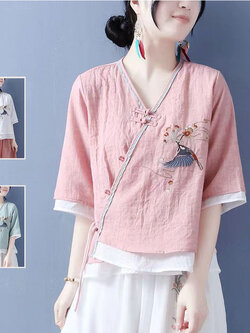 เสื้อลินิน เสื้อผ้าฝ้ายลินิน เสื้อเชิ้ตผ้าลินิน