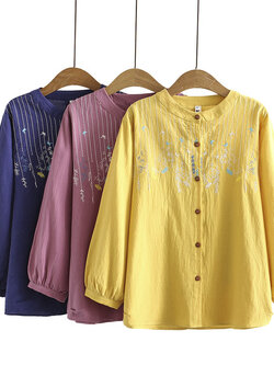 เสื้อลินินสไตล์ผู้ใหญ่ เสื้อคุณแม่ เสื้อผู้ใหญ่ แบรนด์ LININ