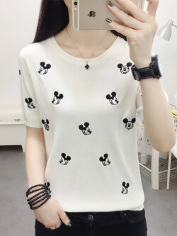 เสื้อทีเชิ้ตวัยรุ่น เนื้อผ้านิตติ้ง ใส่ได้ยืดได้ไม่คัน