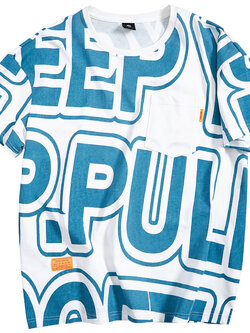 เสื้อยืดผู้ชายอ้วน S-5XL(อกเสื้อ39-51นิ้ว)